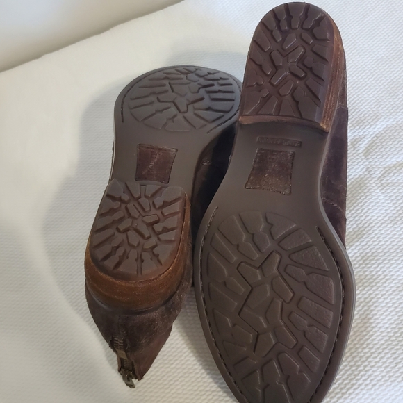 Born Kerri Brown Leather Back Zipper Ankle Boots Size 8 - Picture 12 of 13